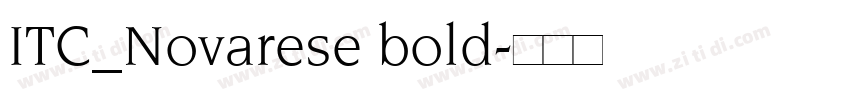 ITC_Novarese bold字体转换